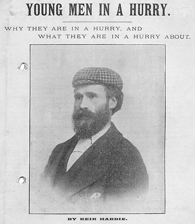 Young Men in  a Hurry. Title page of pamphlet by Keir Hardie.