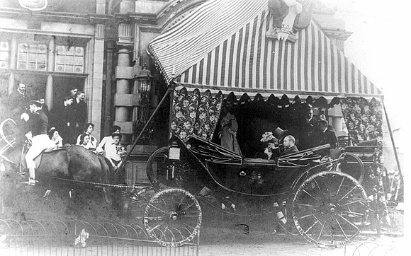 The Prince of Wales (later King George V) at the opening of East Ham Technical Institute. 1905.