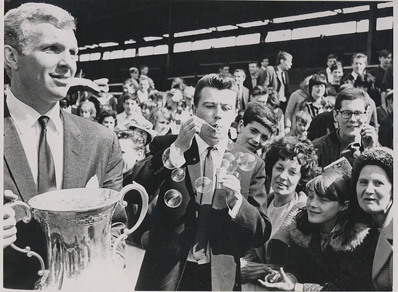 FA Cup Final. West Ham captain Bobby Moore holding the Cup. May 1964.