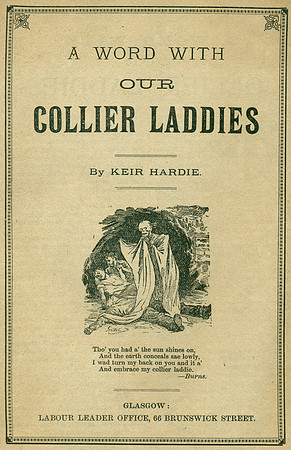 Collier Laddies. Title page of pamphlet by Keir Hardie.