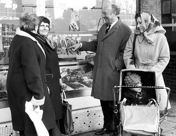Elwyn Jones, MP. Pre-election campaign, 1974.