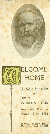 World's Tour. Welcome Home to J Keir Hardie, MP. 1908.
