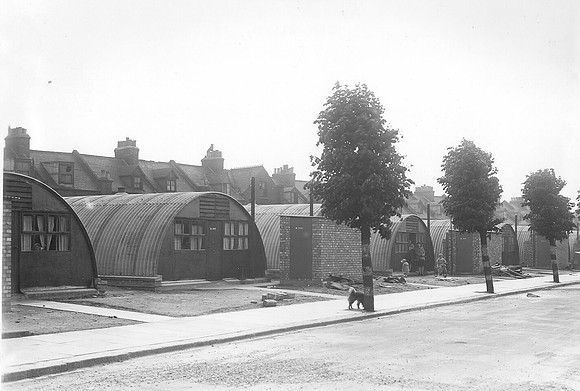 Temporary Post-War Housing. Queens Road. Nissen Huts. 1945.