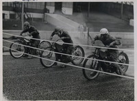 West Ham Stadium. New speedway surface. 1951.