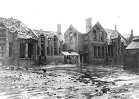 Regent Lane School, Custom House. Bomb damage. 8 April 1941.