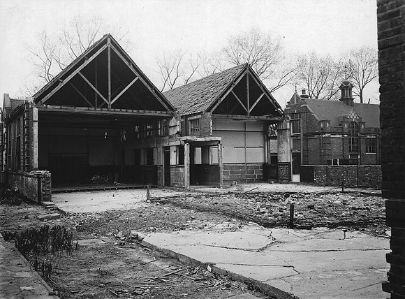 Rosetta Road Boys School, Custom House. Bomb damage. 16 April 1941.