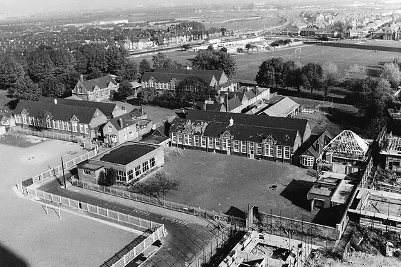 Rosetta School, Custom House. Aerial view. October 1971.