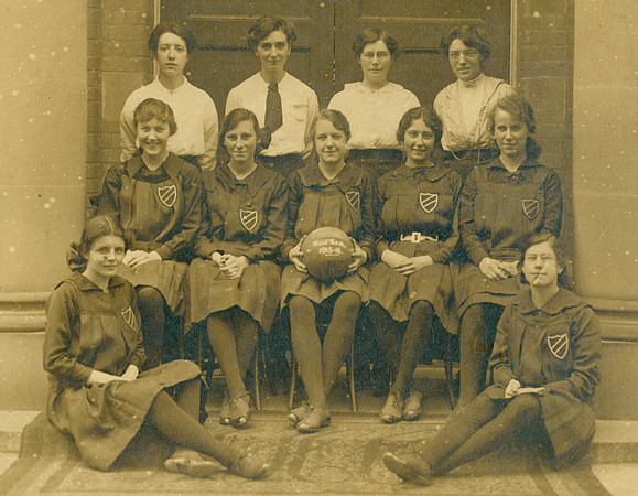 West Ham Secondary School. Netball-First Team. 1915-16.