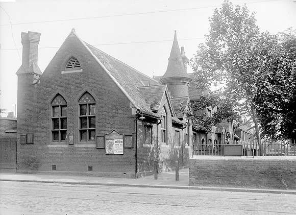 West Ham Church School from Vicarage Lane. 4 June 1925.