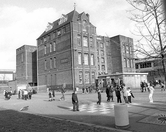 Drew Road School. January 2003. (Before demolition to make way for the DLR extension to City Airport).