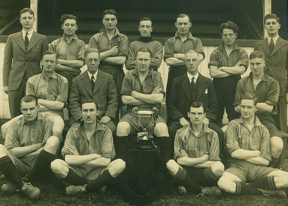 Old Westhamians" Football Club (with the London Old Boys' Cup). 1930.