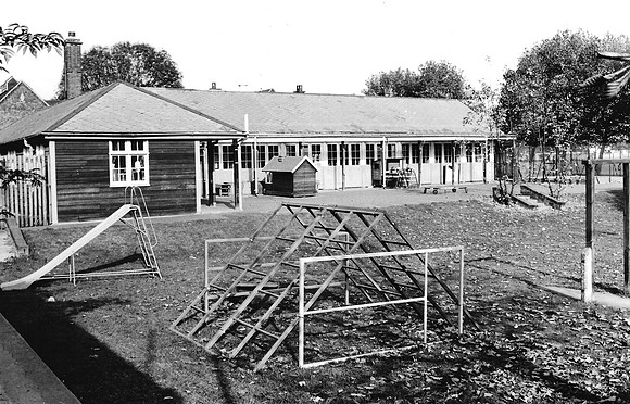 Rosetta School, Custom House. Play area. October 1971.