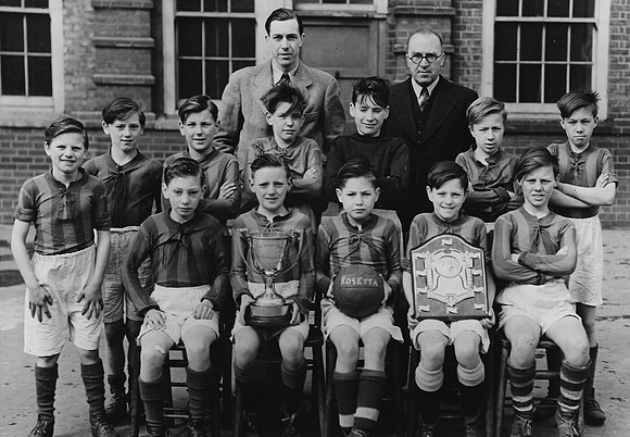 Rosetta Primary School football team, winners of the West Ham Junior Championship and Junior Cup.