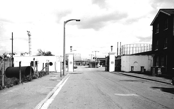 Entrance to Beckton Gasworks. 1973.