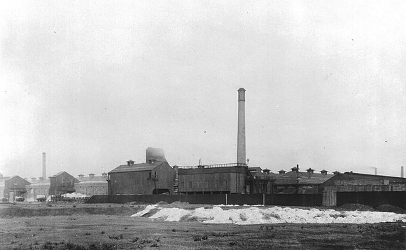 Silvertown. Brunner Mond Works from the south-west. 11 November 1895