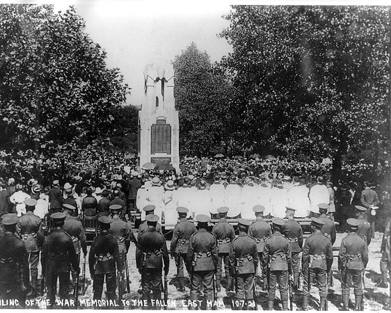 Central Park, East Ham. War Memorial unveiling. 1921.