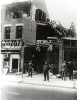High Street North, East Ham. Bomb damage.