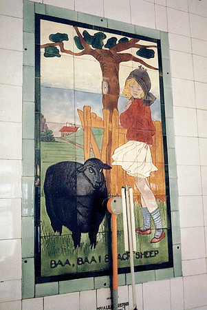 Queen Mary's Hospital, Stratford. Children's Ward. Baa, Baa! Black Sheep. (Wall tile).