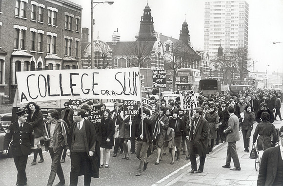 West Ham College protest. 1960s.