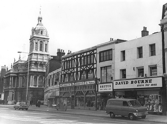 West Ham Town Hall & adjoining buildings. 8 April 1973.