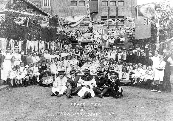 1919 Peace Celebrations. Peace Tea. New Providence Street, Stratford.