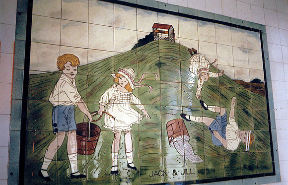 Queen Mary's Hospital, Stratford. Children's Ward. Jack & Jill. (Wall tile 7).