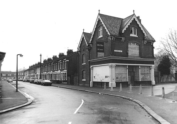 Tennyson Road, Stratford. November 1982.