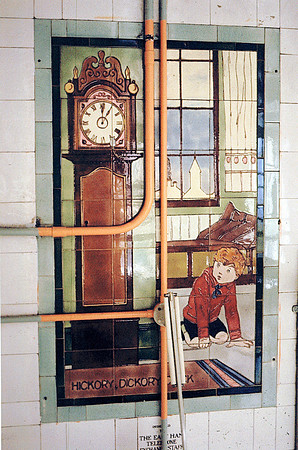 Queen Mary's Hospital, Stratford. Children's Ward. Hickory Dickory Dock. (Wall tile 2).