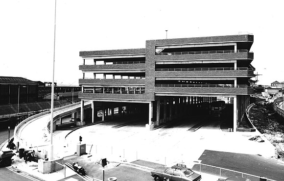Angel Lane Redevelopment Phase 2. Stratford Bus Station. July 1973