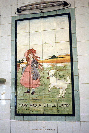 Queen Mary's Hospital, Stratford. Children's Ward. Mary Had a Little Lamb. (Wall tile 3).