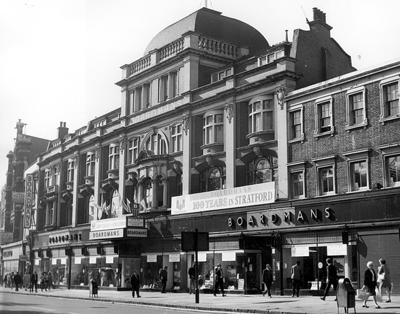 Boardmans Centenary Display. Stratford Broadway. 1971