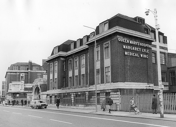 Queen Mary's Hospital, West Ham Lane, Stratford. May 1983.