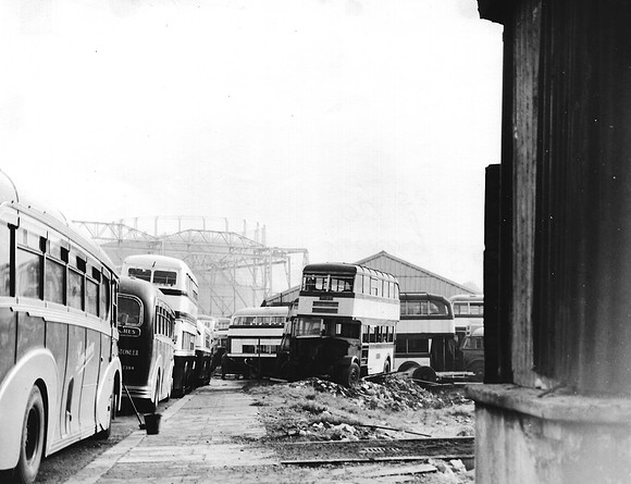 Livingstone Road, Stratford, looking south-east. October 1953.