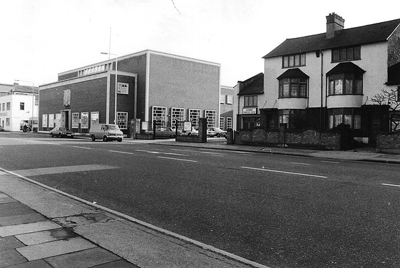 Bow County Court and the Highway Evangelical Church, Romford Road, Stratford. 1970s
