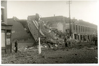 Croydon Road, Plaistow. Bomb damage. September 1940.