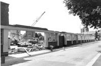 Demolition of Curwen Press, Plaistow (from St Mary's Road). July 1985.