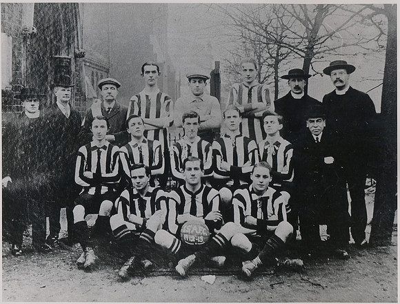 SS (Possibly St Stephen's Church) Football Club. 1912-13.