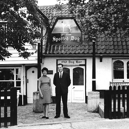 Spotted Dog, Upton Lane. Mr & Mrs Weaver, Managers. 1968.