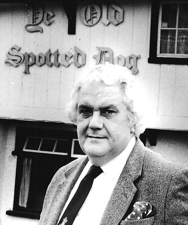 Austin Williams, landlord of the Spotted Dog, Upton Lane. 1986