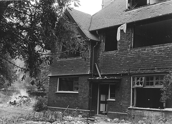 St Mary's Vicarage, Stopford Road, E13, during demolition. 16 June 1972