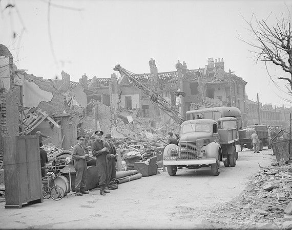 St Stephen's Road. Bomb damage. 17 September 1944.