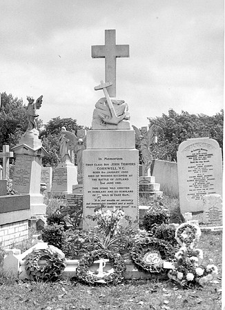 Grave of John Travers Cornwell after the Remembrance Service at Manor Park Cemetery, 12 June 1960.