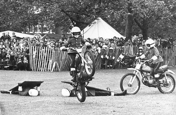 Newham Town Show. 1982. Newham Imps Motorcycle Display Team.