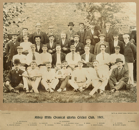 Abbey Mills Chemical Works Cricket Club. 1901.