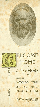 World's Tour. Welcome Home to J Keir Hardie, MP. 1908.