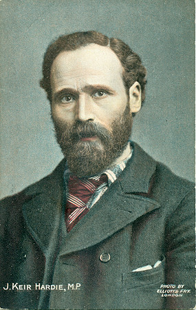 Keir Hardie when elected as MP for South West Ham. 1892.