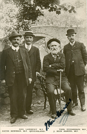 Keir Hardie with fellow MPs including George Lansbury.