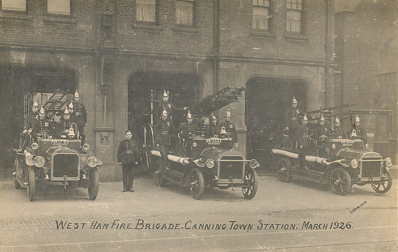 West Ham Fire Brigade, Canning Town Station. 1926.