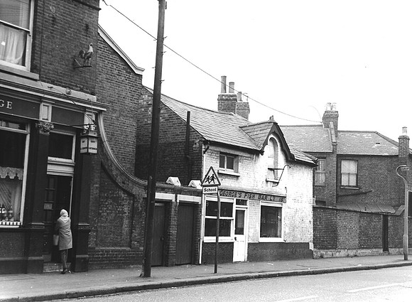 George's Fish Bar, 18 Star Lane, Canning Town. 2 February 1973.