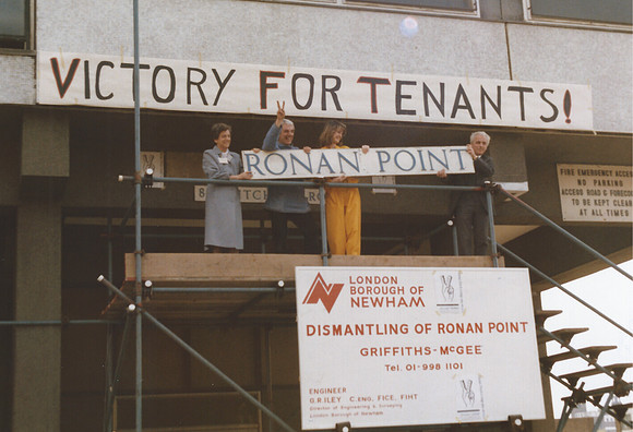 Dismantling of Ronan Point, Canning Town. 16 May 1986.